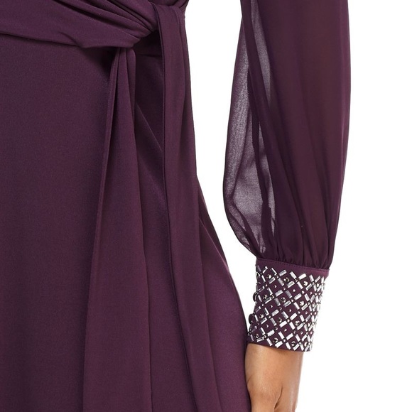 London Times eggplant Anika cocktail dress, NWT. - Picture 2 of 3